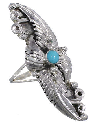 Turquoise Sterling Silver Ring Size 8 OS59064